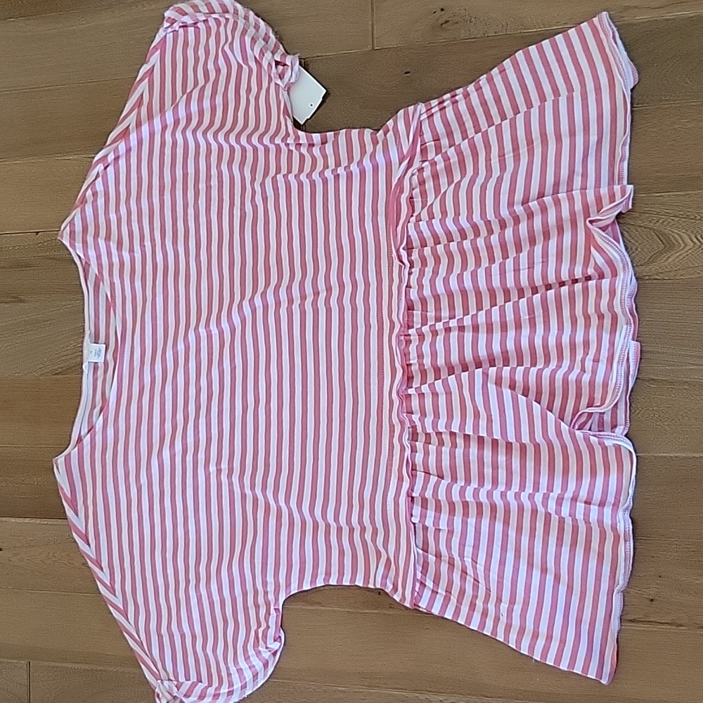 NWT Caslon Oversized Babydoll Ruffle‎ Tee Shirt Top XS